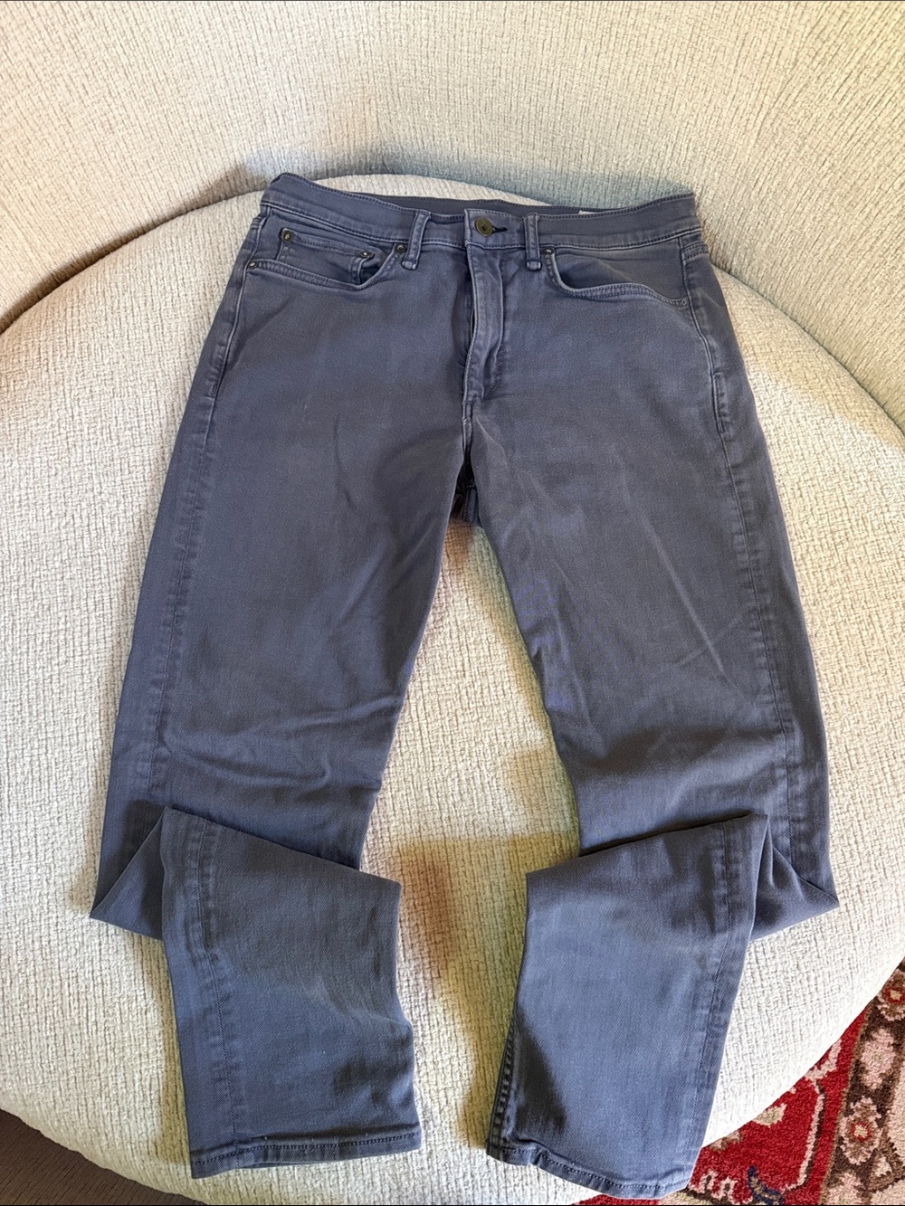 Men's Rag and Bone Slim Straight Jeans in Slate Blue - Picture 1 of 3